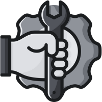 Icône de service d’entretien pour systèmes de sécurité.