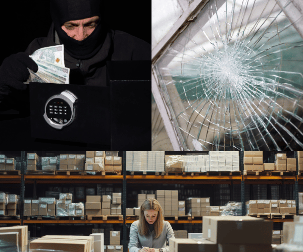 Système de sécurité commercial surveillant un bâtiment professionnel