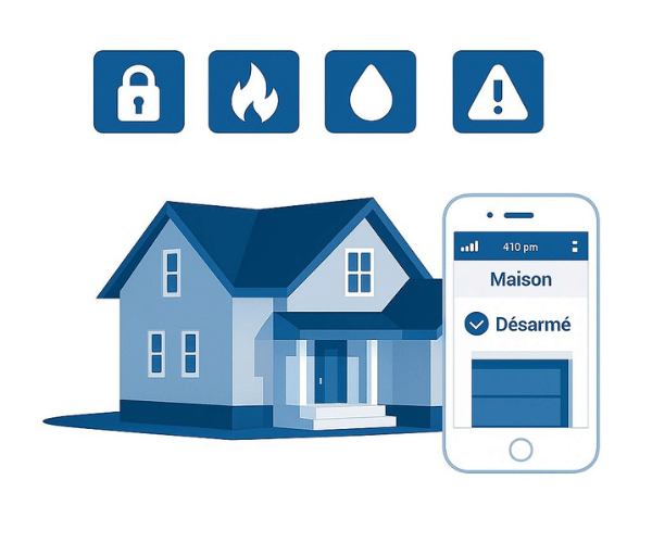 Connected alarm system providing 24/7 home monitoring