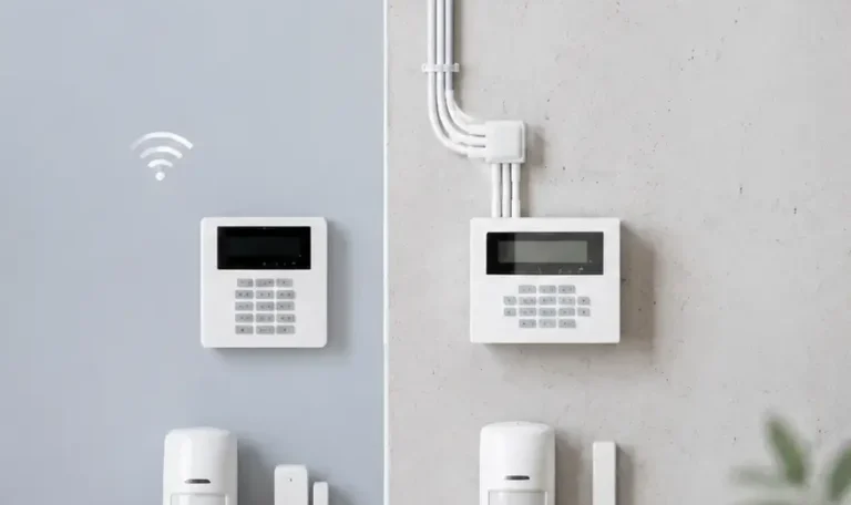 alarme sans fil vs filaire pour maison au Québec - Wireless vs Wired Alarm Systems
