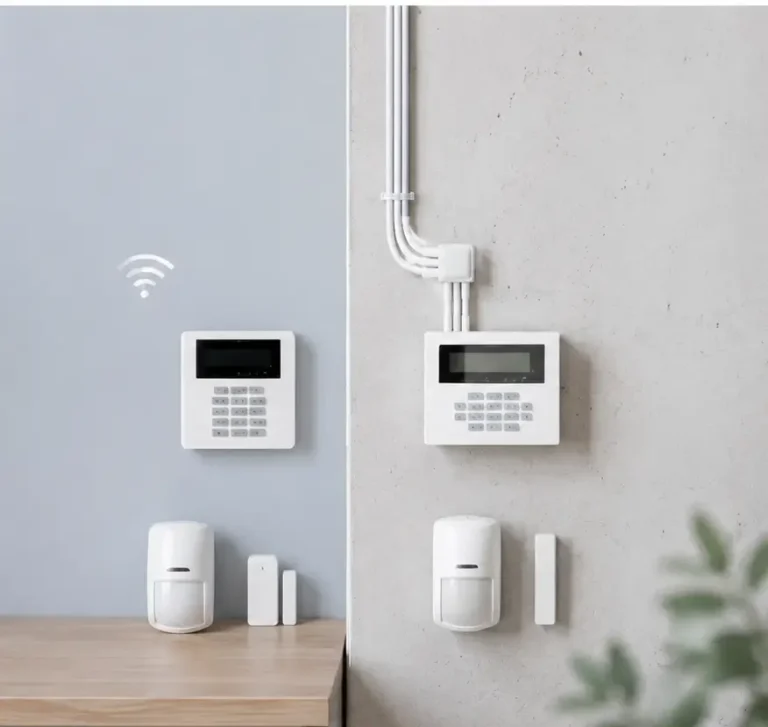 alarme sans fil vs filaire pour maison au Québec - Wireless vs Wired Alarm Systems