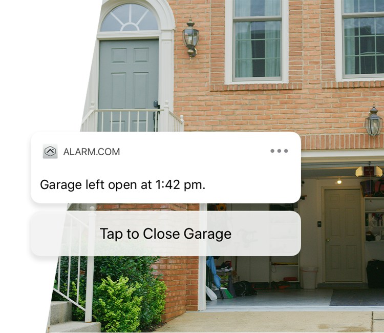 Official Alarm.com garage control example