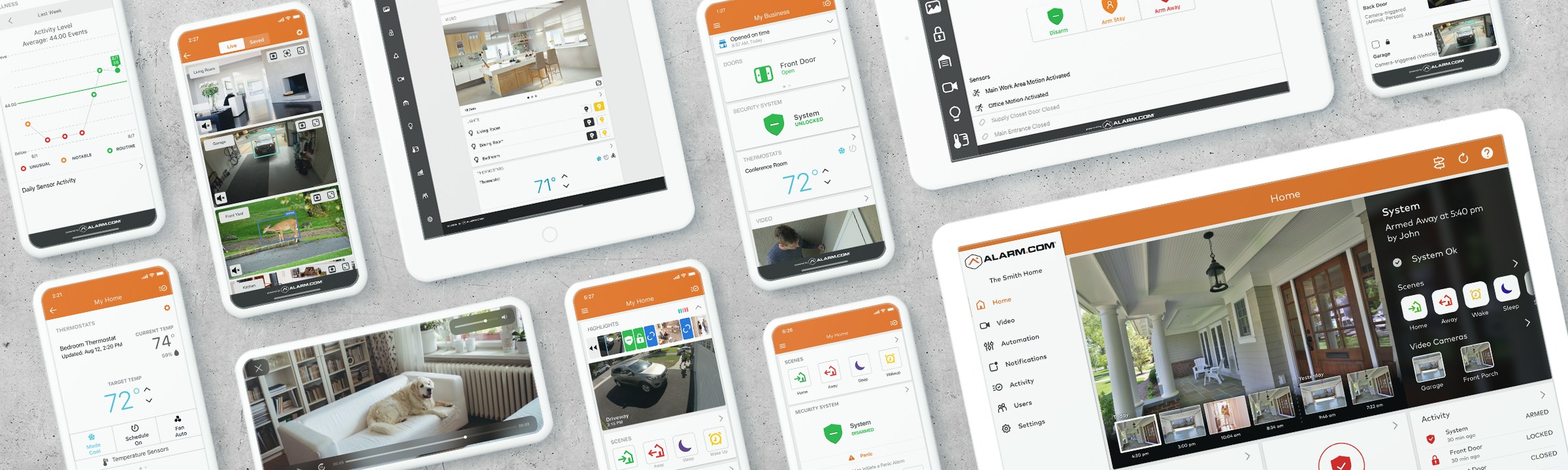 Official overview of the Alarm.com app and controls