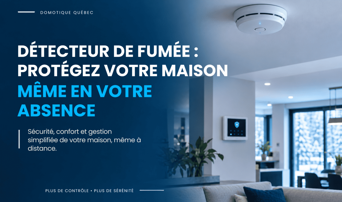 Détecteur de fumée relié à une centrale d’alarme dans une maison, pour protéger le logement même en l’absence des occupants.