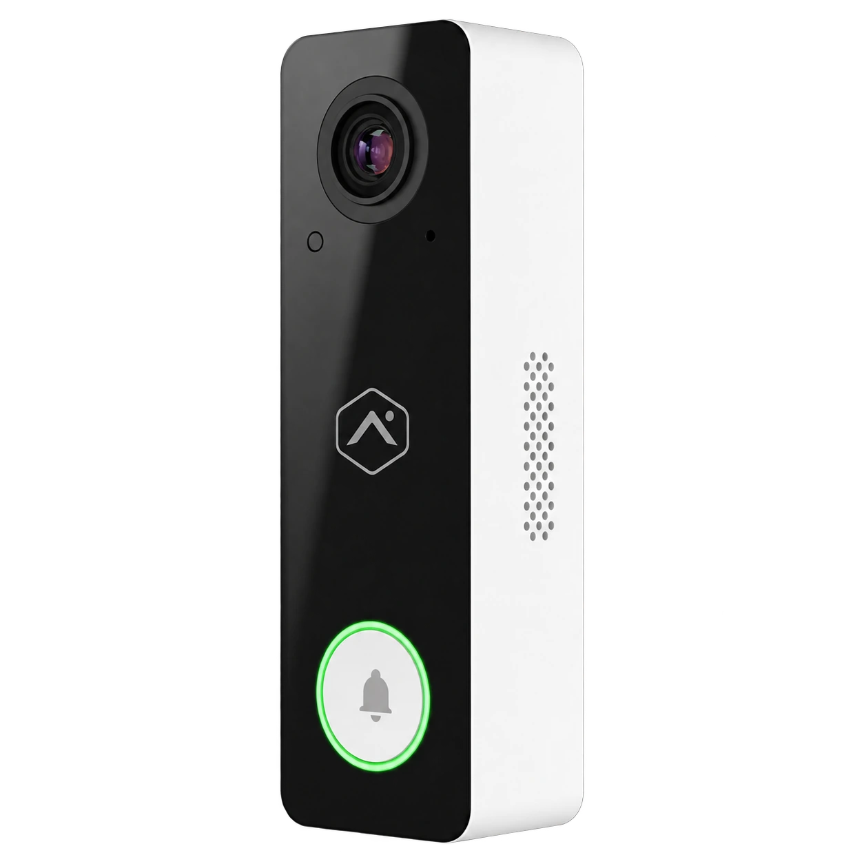 Example of a black-and-white video doorbell